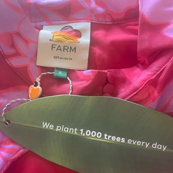 NWT FARM Rio "Living Nature" Floral-Print Dress Size L - Picture 5 of 8